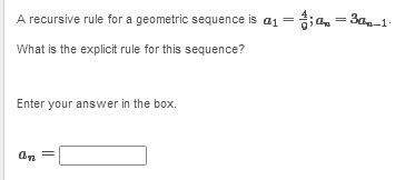 These are 3 questions regarding the explicit rule, and arithmetic sequence. they are worth 16 points