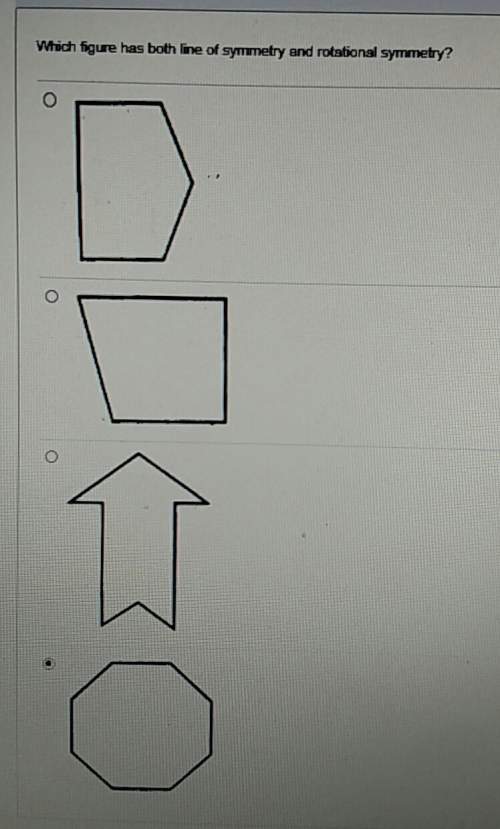 Which figure has both line of symmetry and rotational symmetry