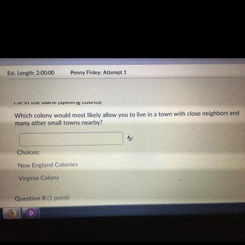 A. new england colonies or b. virginia colony