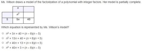 Ms. wilson draws a model of the factorization of a polynomial with integer factors. her model is par