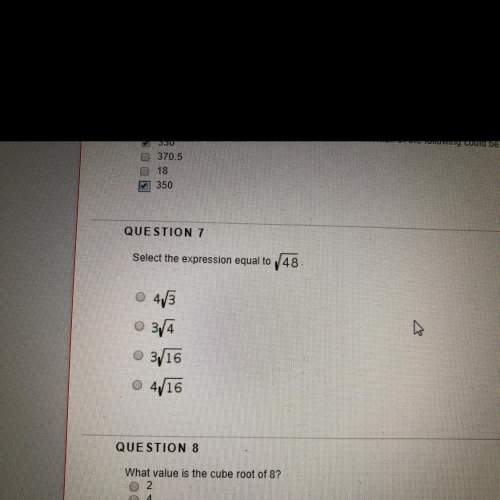 Select the expression equal to the square root of 48