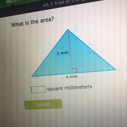 What is the area? of the triangle in millimeters