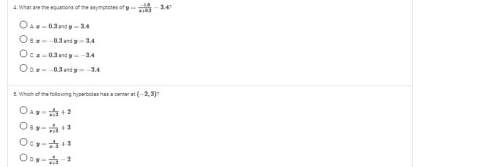 What are the equations of the asymptotes of y=−1.6x+0.3−3.4?  which of the following hyp