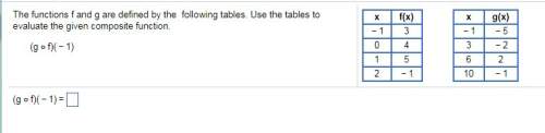 2.7 q9 the functions f and g are defined by the following tables. use the tables to evaluate t