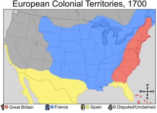 1)  in 1700, which country claimed the largest amount of territory in what would eventu