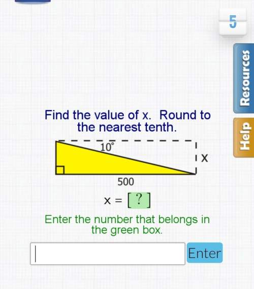 Trigonometry question! find the vaule of x. round to the nearest tenth!