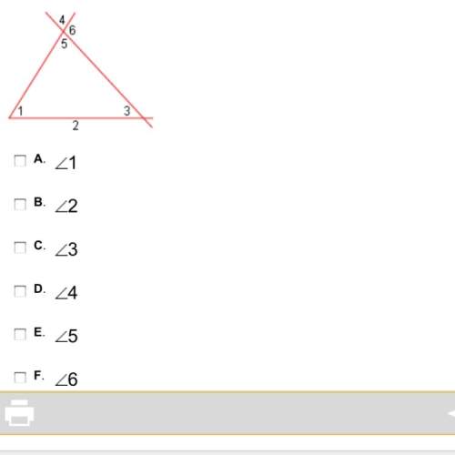 Which of the following are exterior angles? check all that apply. asap