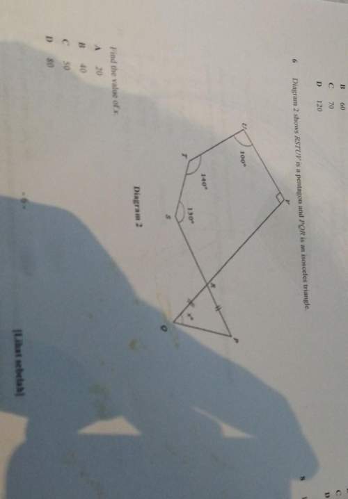 6diagram 2 shows rstuv is a pentagon and pqr is an isosceles triangle.10001400