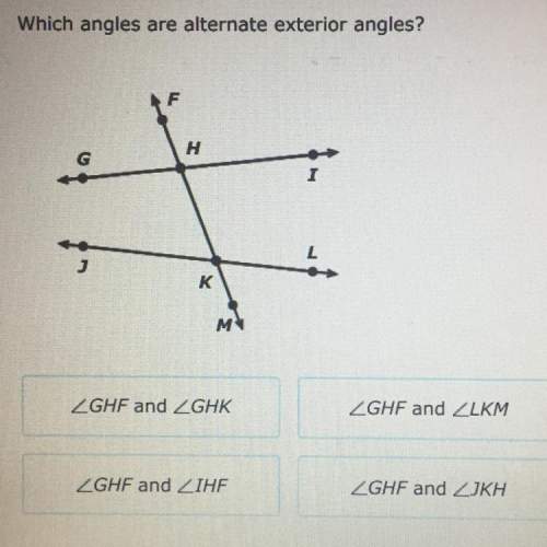 Which angles are alternate exterior angles ? anyone knows this i want to give you best brainliest&lt;