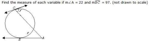 Solve the problem below. a. x = 75; y = 210 b. x = 75; y = 105