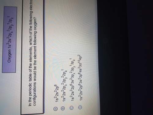 In the periodic table of elements, which of the following electron configurations would be the eleme