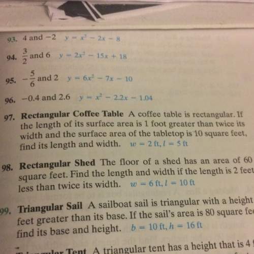 On #97! need to know how to work it out using polynomial equations!