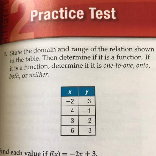 1. state the domain and range of the relation shown in the table. then determine if it is a fu