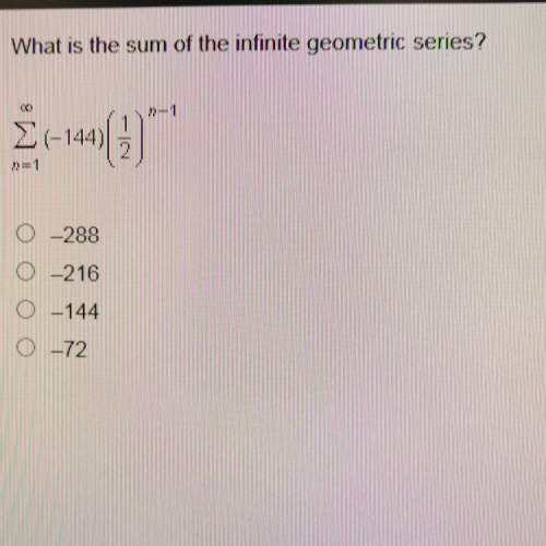 What is the sum of the infinite geometric series?
