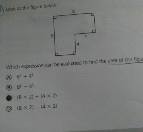 Which expression can be evaluated to find the area of this figure