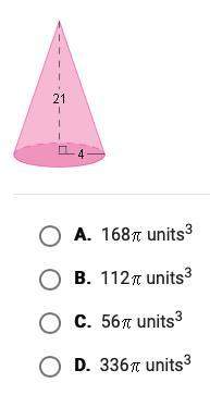 What is the volume of the cone below?