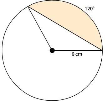 Lots of points/brainest find the area of the shaded segment. round your answer to the ne