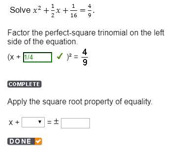 Square root factor the perfect-square trinomial on the left side of the equation. apply the sq