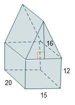 What is the volume of the composite figure?  1,200 units3 4,400 units3 5,040