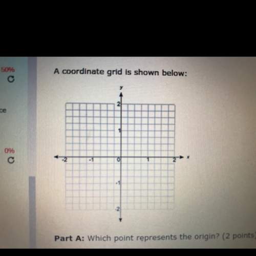 Acoordinate grid is shown below:  part a: which point represents the origin?