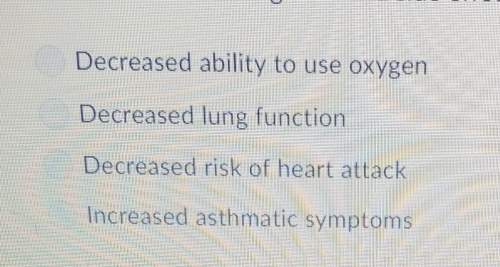 Ineed asap it is for a final exam. which of the following is not a side effect of smoking?