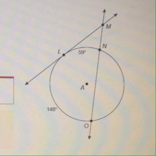 Okay so circle a is intersected by lines lm and mo. what is the measure of angle lmo