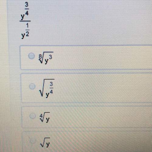 Rewrite the expression in the picture with rational exponents as a radical expression by extending t