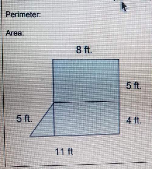 Find the parimerlter and area of the room. show work.