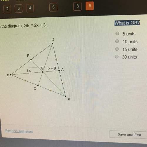 In the diagram gb = 2x+3 what is gb?