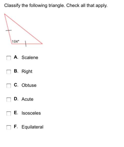 Classify the following triangle. check all that apply.