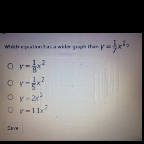 Which equation has a wider graph than y=1/7x^2