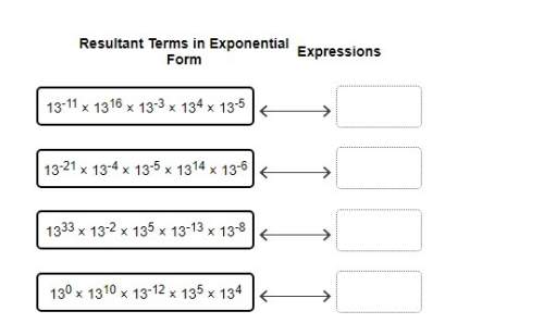 Match the expressions with their resultant terms in exponential form. options: