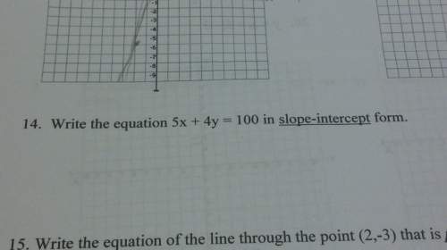 How do i turn standard form into slope intercept?