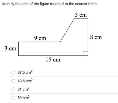 Identify the area of the figure rounded to the nearest tenth. ? i don'tand show your
