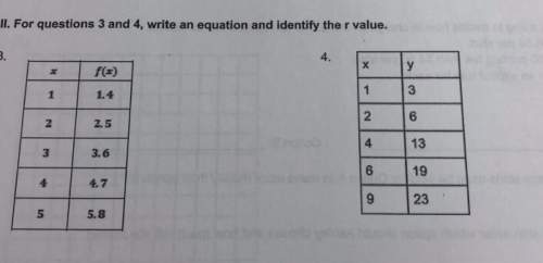 Write an equation and identify the r value