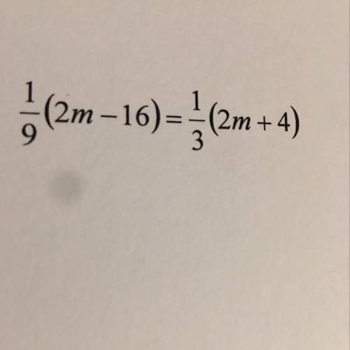 Solve the equation and give me how you solved it and the answer