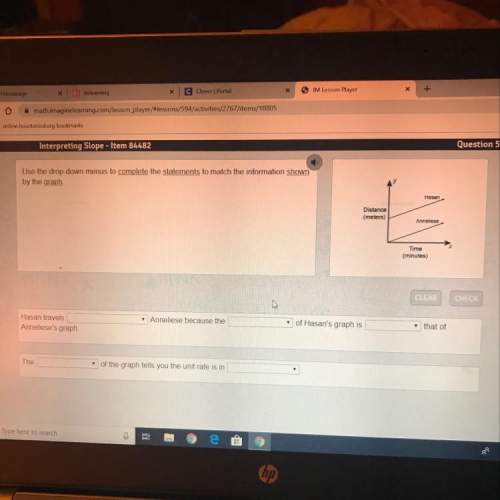 Use the drop down menus to complete the statements to match the information shown by the graph