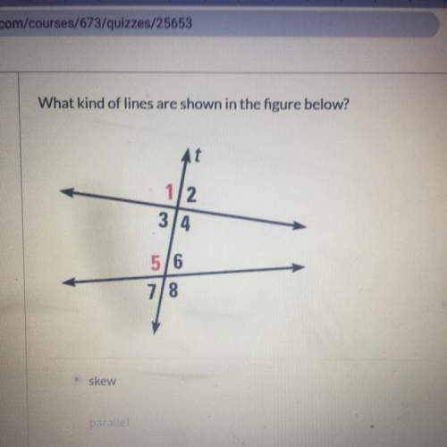 What kind of lines are shown in the figure below  a. skew b. parallel c. per