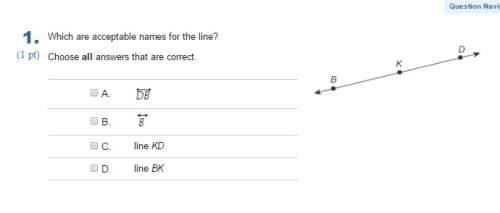Which are acceptable names for the line?  choose all answers that are correct.