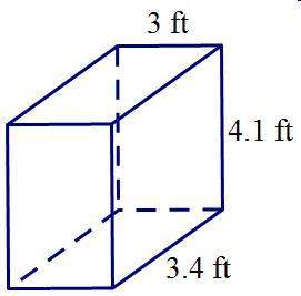 Find the surface area of the rectangular prism. a. 69.26 ft^2 b. 70.78 ft^2 c. 71.88 ft^2 d. 72.88 f