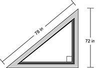 What is the length of the third side of the window frame below? (figure is not drawn to scale.) a p