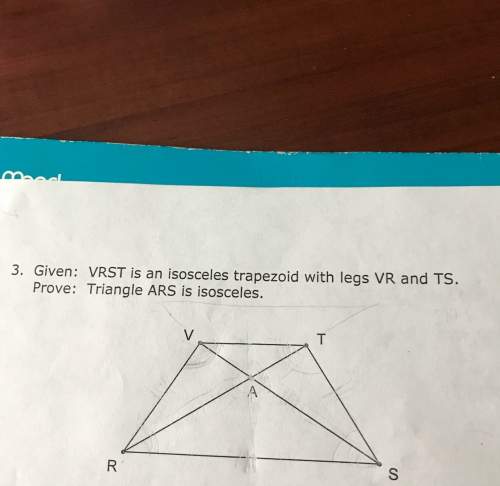 **picture provided** how is ars isosceles?