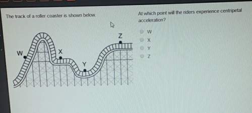 The track of a roller coaster is shown below.at which point will the riders experience centrip