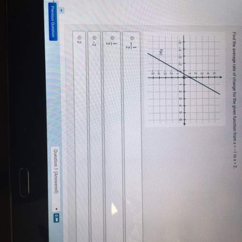 Find the average rate of change for the given function from x=-1 to x=2.