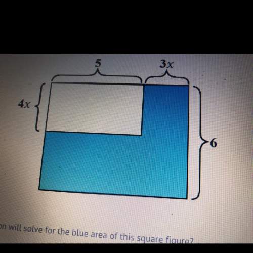 Which algebraic expression will solve for the blue area of this square figure?  a. -12x