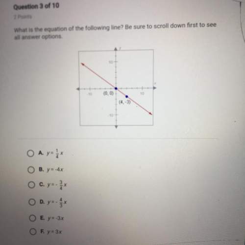 Whats is the equation of the following line?