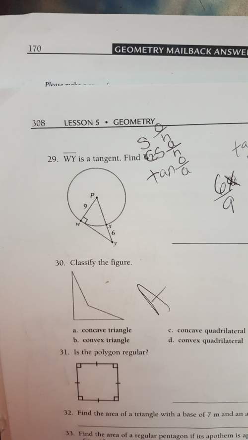 Line wy is a tangent. find wy. it's a right triangle inside a circle..any ?