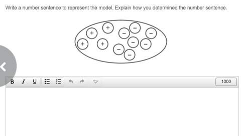 Write a number sentence to represent the model. explain how you determined the number sentence.