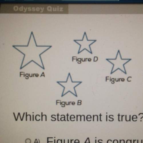 10 points and brainliest  a). figure a is congruent to figure b  b). figure b is c