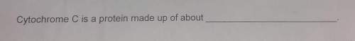 Cytochrome c is made up of ?  me